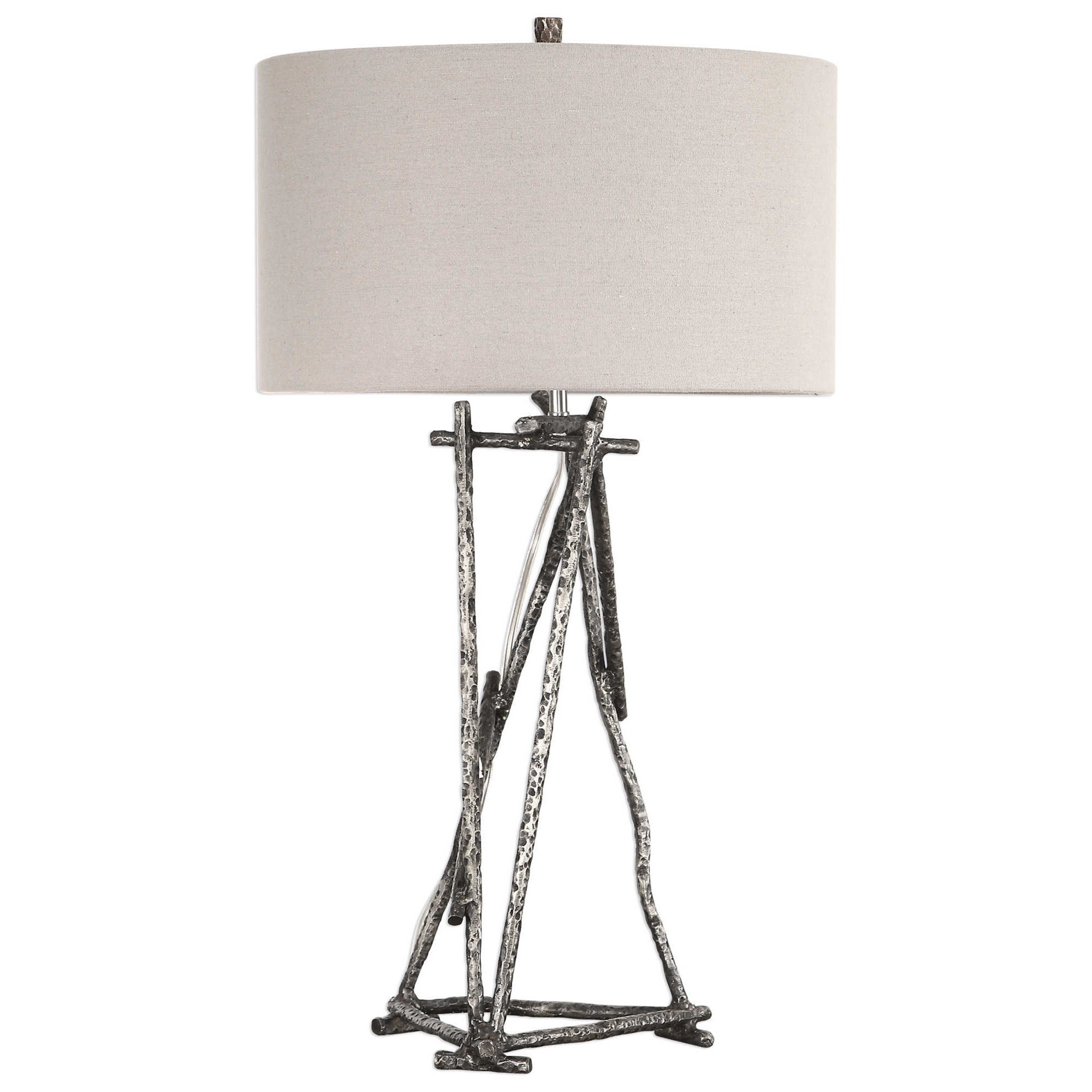 Uttermost Table Lamps 27825 1 Lakota Brushed Nickel Lamp Wayside